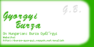 gyorgyi burza business card